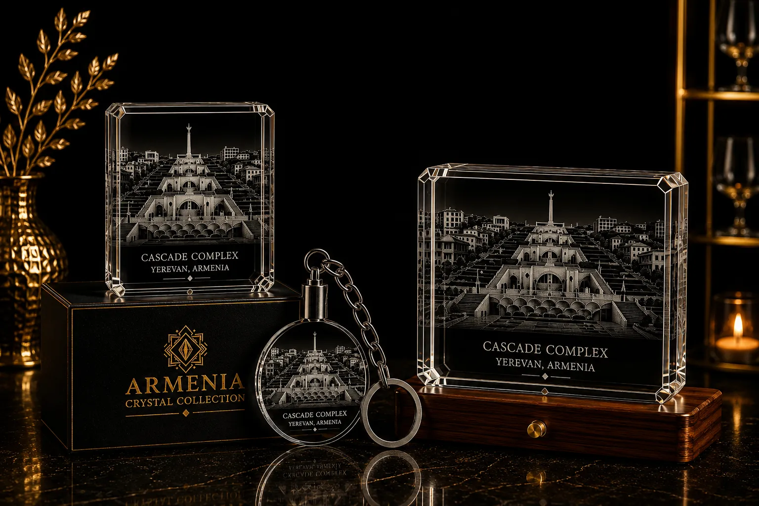 Cascade Complex Armenia Crystal Collection product showcase
