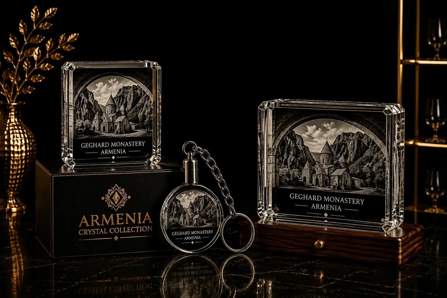 Geghard Monastery Armenia Crystal Collection product showcase