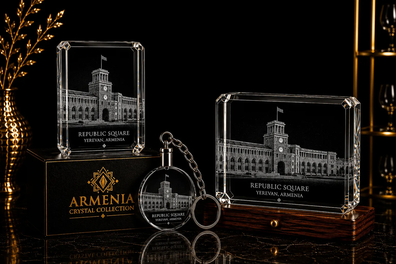 Republic Square Armenia Crystal Collection product showcase