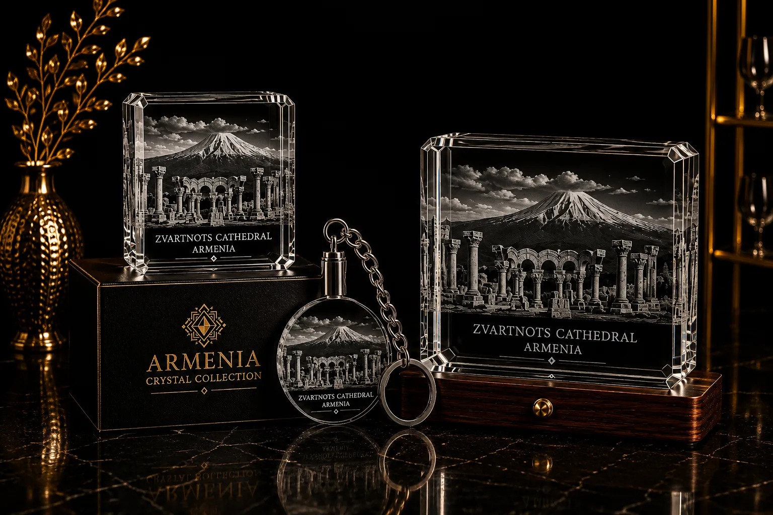 Zvartnots Cathedral Armenia Crystal Collection product showcase
