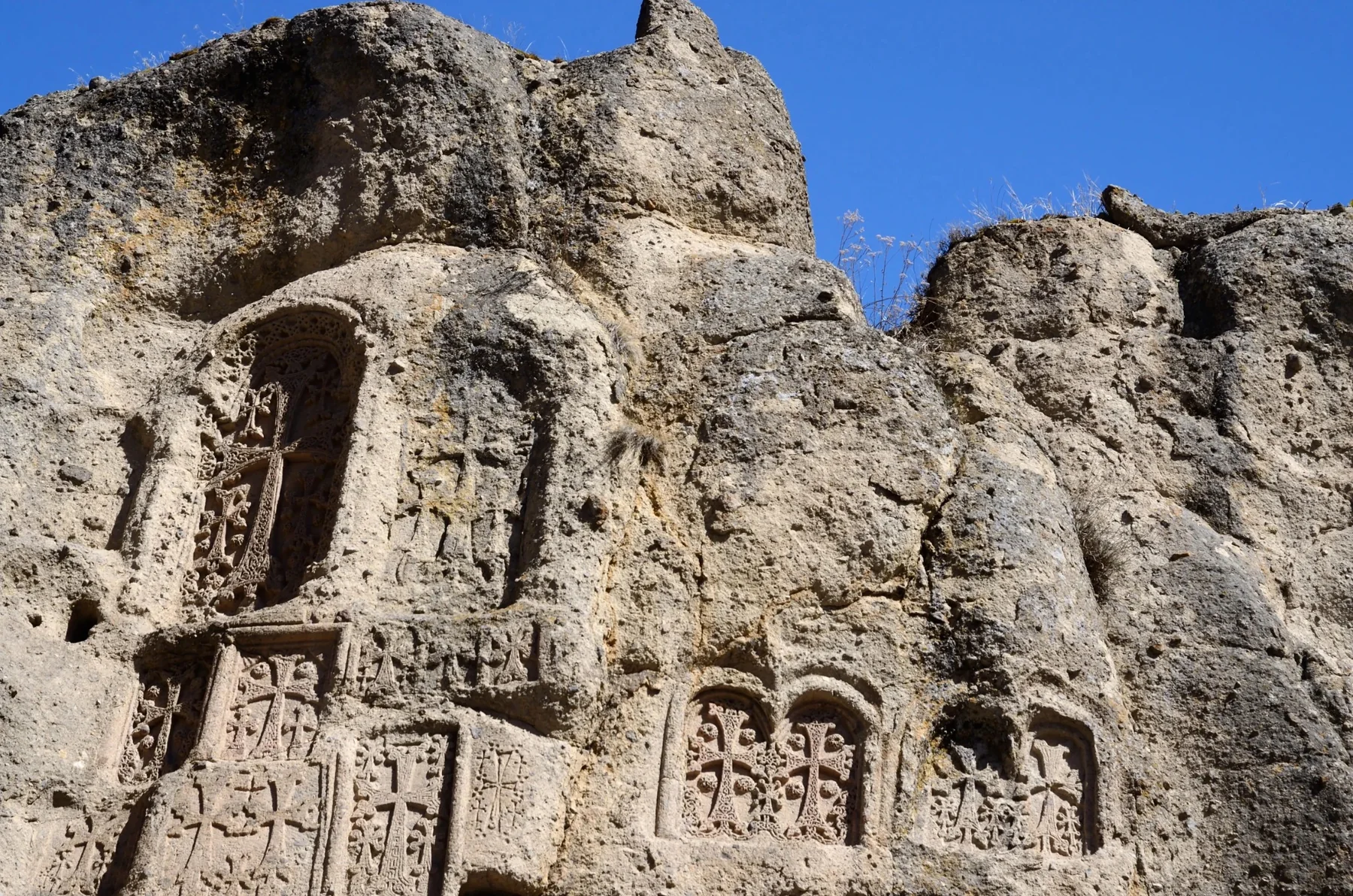 Medieval khachkar at Geghard Monastery