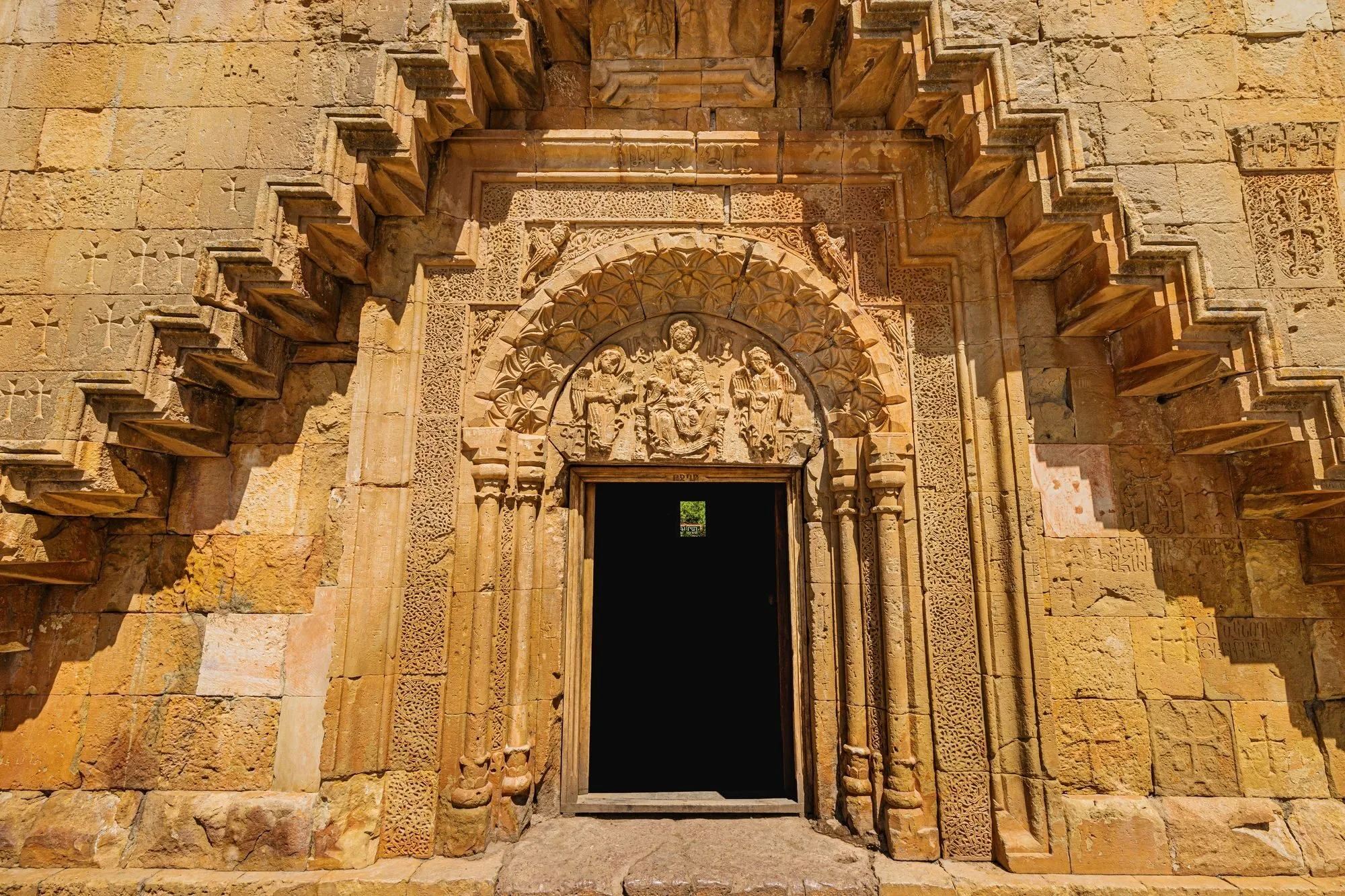 Noravank Monastery interior decoration and sacred art