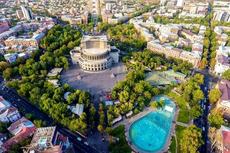 Yerevan Opera House cityscape