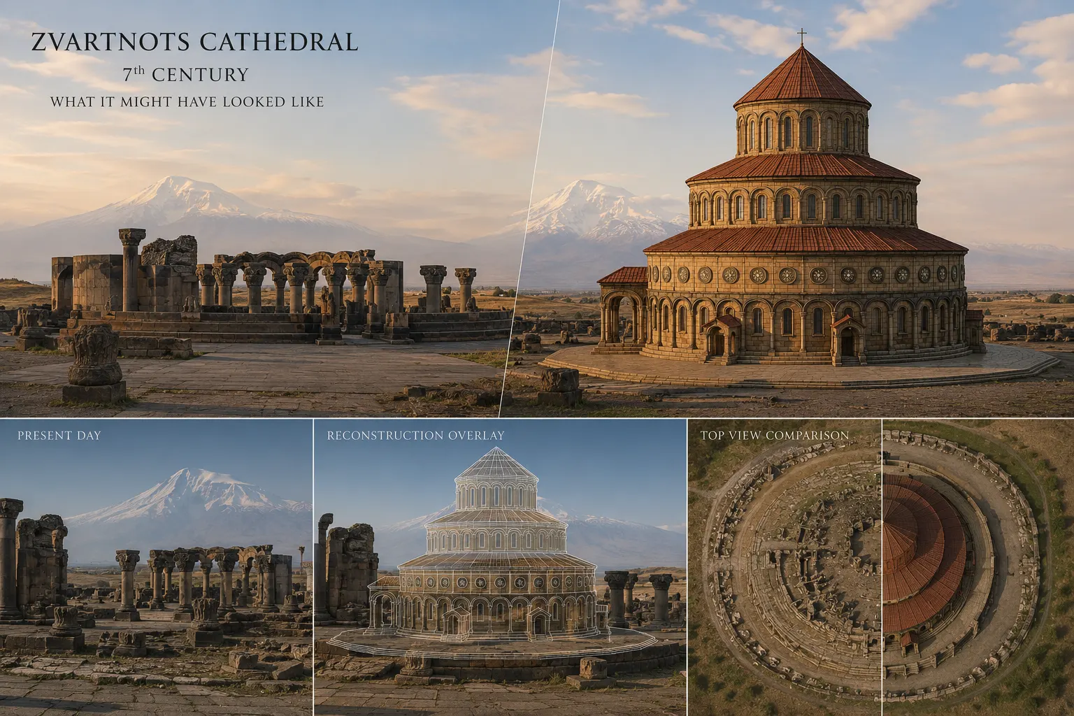 Zvartnots Cathedral architectural detail