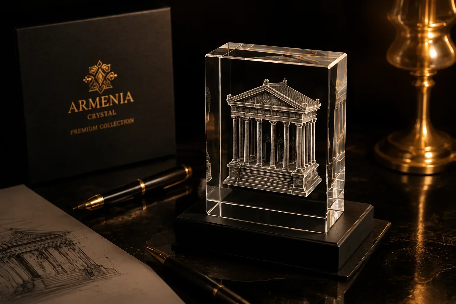 Armenian heritage transformed into crystal design